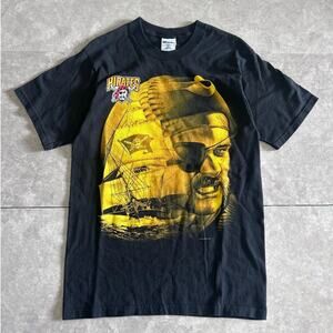 90s Vintage Pittsburgh Pirates Pro Player Black T Shirt Size M